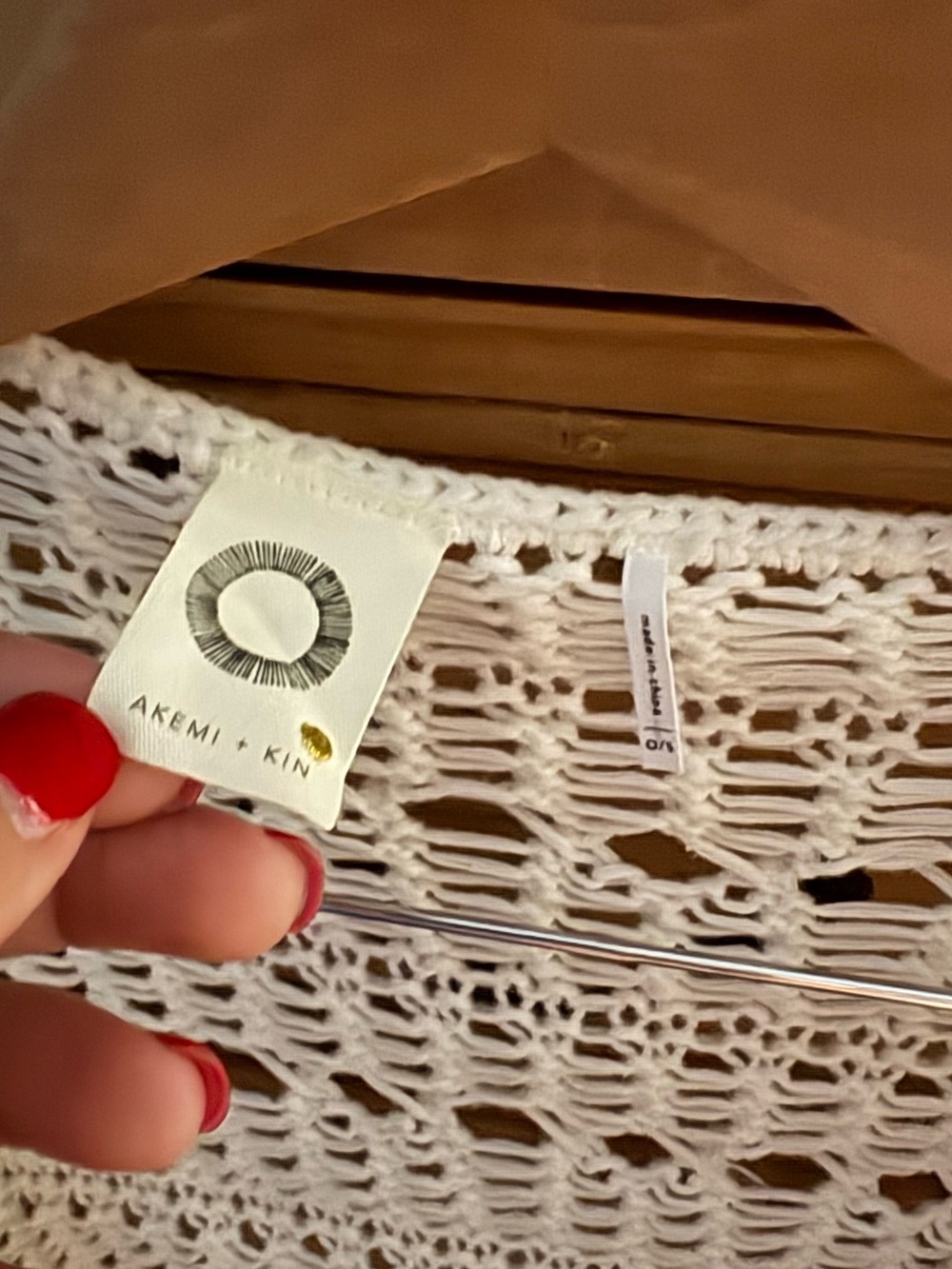 Anthropologie Cream Openwork Knit Cardigan - Picture 4 of 4